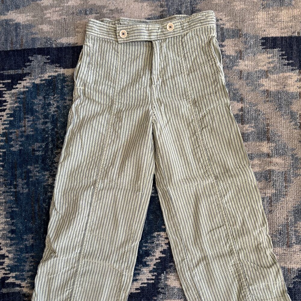 Zara Rib Striped Pants Limited Edition -  Sea Green - Girls Size 9